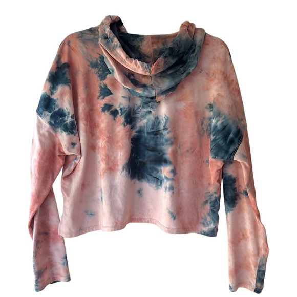 KYODAN | NWOT TIE-DYED SOFT JERSEY LOUNGE CROP OVERSIZED HOODIE | MEDIUM - Picture 7 of 9